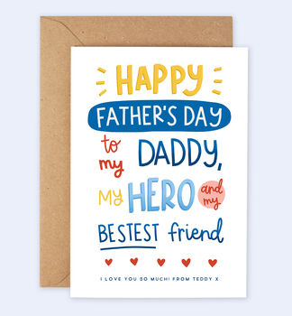 Personalised Father's Day Card For Daddy, 2 of 4
