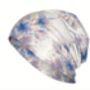 Soft Chemo Headwear Beanie Hat Bandana Lilac Blue Flowers, thumbnail 6 of 6