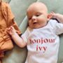 Bonjour, Personalised Babygrow Or T Shirt, thumbnail 8 of 8