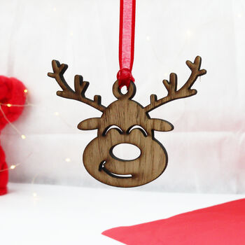 Cute Wooden Reindeer Ornament, 5 of 12