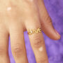 Gold Plated Adjustable Love Ring, thumbnail 2 of 5