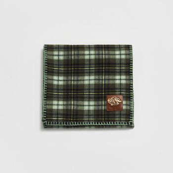 Cathy Green Check Hooded Scarf, 5 of 7