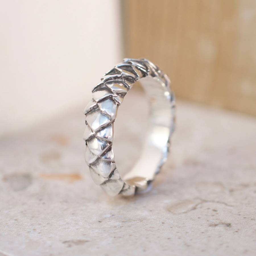 Acorn Texture Silver Ring, 1 of 2