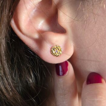 Pink Tourmaline October Marigold Stud Earrings, 3 of 5