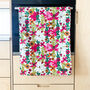 Vivid Garden Blooms Floral Print Handmade Tea Towel, thumbnail 1 of 8