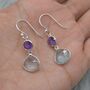 Amethyst Blue Topaz Silver Earrings, thumbnail 5 of 7