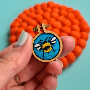Mini Bee Charm Embroidery Kit, 3 of 5