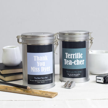 Personalised Teacher Tea Gift In Tin, 3 of 6