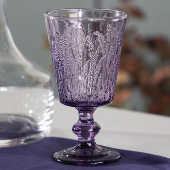 Luxury Botanical Coloured Glass Goblet Set, 3 of 5