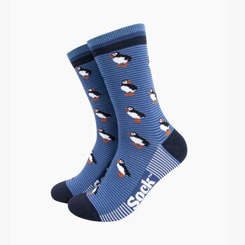 Puffins Bamboo Socks Gift Set For Men, 4 of 4