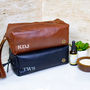 Leather Wash Bag Internal And External Personalisation, thumbnail 1 of 10