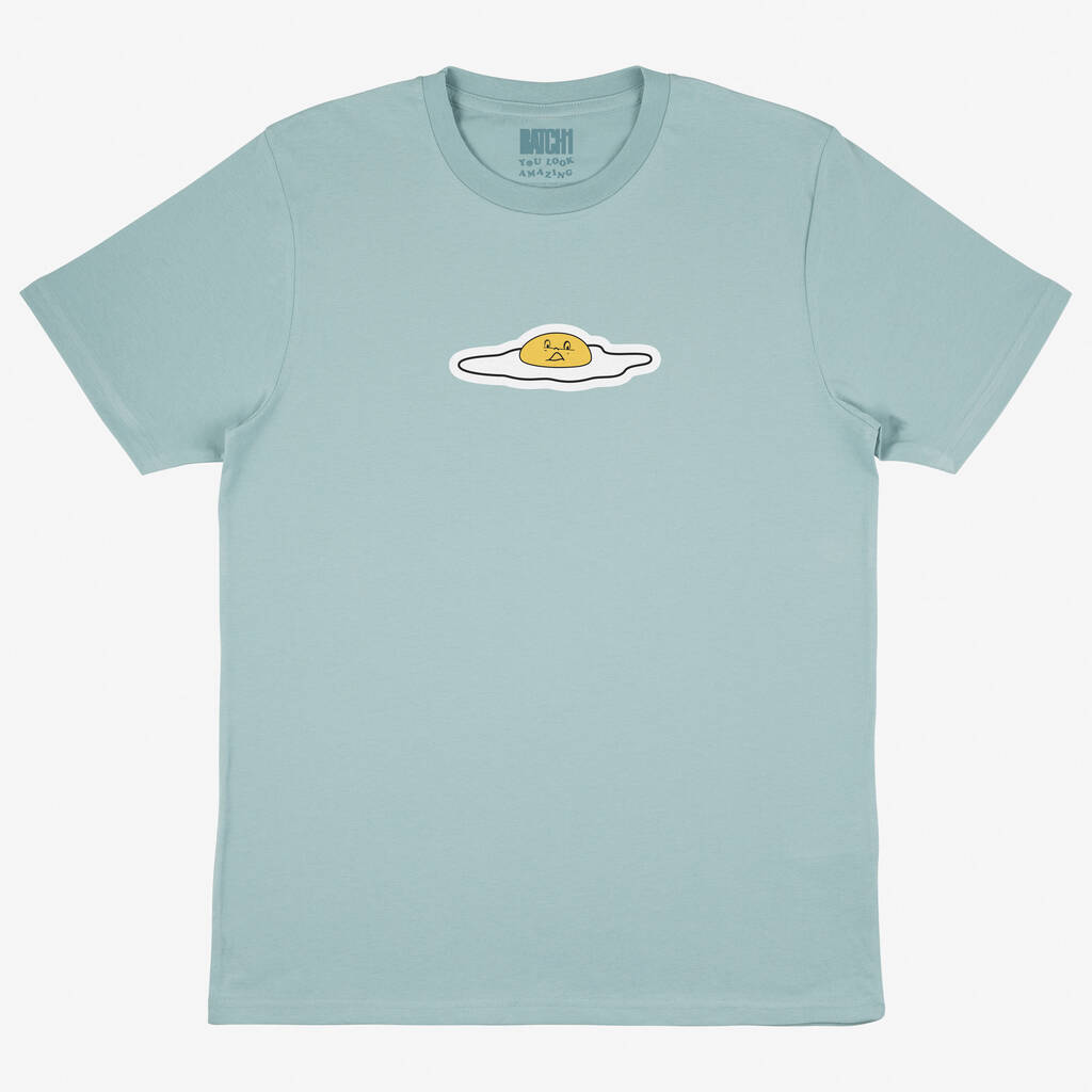 Terrifried Unisex Fried Egg T Shirt In Green By Batch1 ...