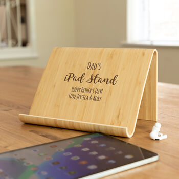 Personalised iPad Stand Bamboo, 4 of 4