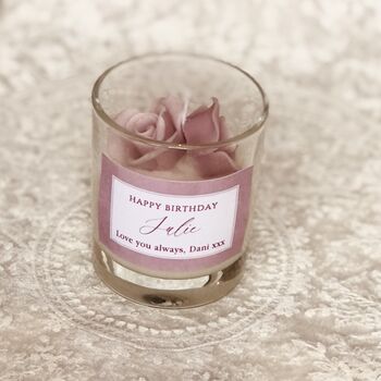 Roses Personalised Gift Boxed Candle, 3 of 5