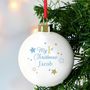 Personalised Babies First Christmas Bauble, thumbnail 2 of 4
