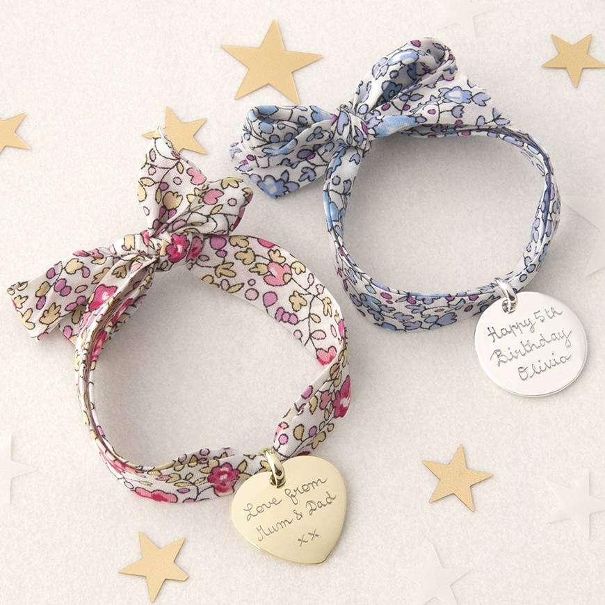 children's personalised liberty charm bracelet by merci maman