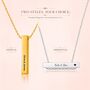 Personalised 3D Bar Shaped Engraved Name Necklace, thumbnail 2 of 12