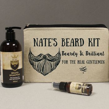 Gentleman's Personalised Beard Grooming Kit, 3 of 3