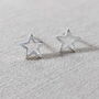 Sterling Silver Cut Out Star Earrings, thumbnail 3 of 6
