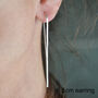Textured Hoop Earrings In Sterling Silver, thumbnail 9 of 9
