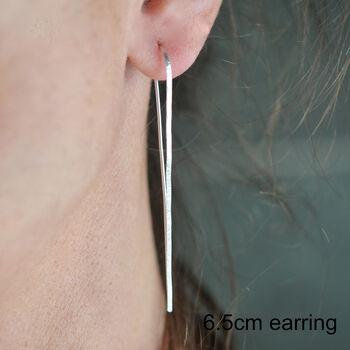 Textured Hoop Earrings In Sterling Silver, 9 of 9