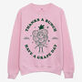 Thanks A Bunch Unisex Pink Fruit Logo Sweatshirt, thumbnail 5 of 5