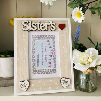 Personalised Sister Photo Frame Birthday Gift, 6 of 6