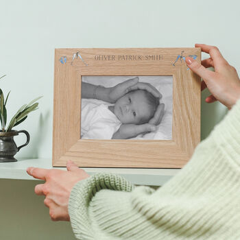 Personalised New Baby Christening Photo Frame, 2 of 2
