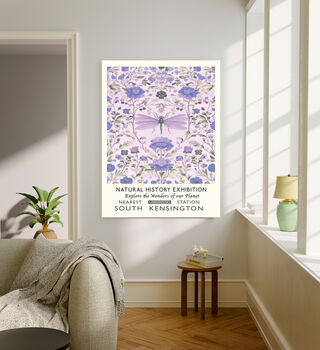 Natural History Lilac Dragonfly Art Print, 2 of 4