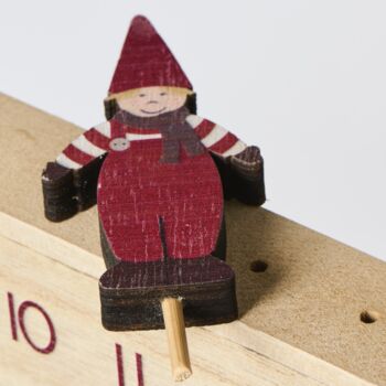 Santa's Little Helper Wooden Advent Calender, 2 of 3
