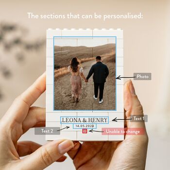 Personalised Romantic Style Block Keepsake Gift, 4 of 10