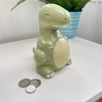 Personalised Children's Dinosaur Money Box, 3 of 6