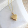 9ct Solid Gold Heart Locket Necklace, thumbnail 2 of 8