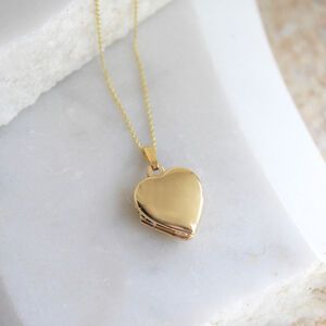 9ct Solid Gold Heart Locket Necklace By Lime Tree Design Notonthehighstreet Com