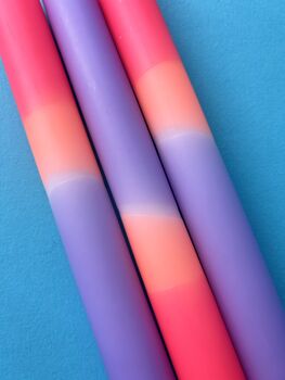 'Tutti Frutti' Dip Dye Dinner Candles Trio, 2 of 5