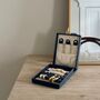 Travel Jewellery Box | Moritz Navy, thumbnail 2 of 9