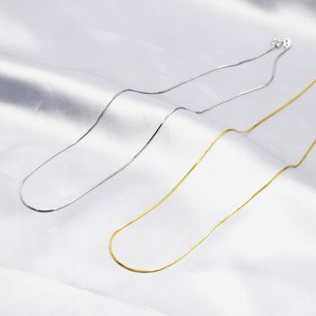 Minimalist Choker Chain In Sterling Silver, 4 of 12