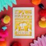 Personalised Papercut Circus Birthday Card, thumbnail 1 of 4