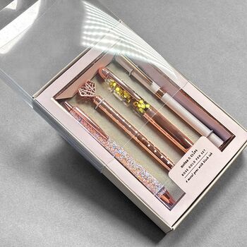 Rose Gold Metal Four Piece Pen Gift Set, 6 of 7