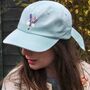Personalised Birthday Flower Organic Cotton Cap Gift, thumbnail 8 of 10