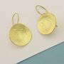 Gold Vermeil Round Byzantine Hook Earrings, thumbnail 5 of 6