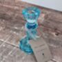 Blue Glass Candlestick, 11cm, thumbnail 1 of 3
