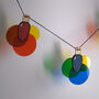 Wooden Bulb Bunting With Colour Flare Halo Effect, thumbnail 1 of 5