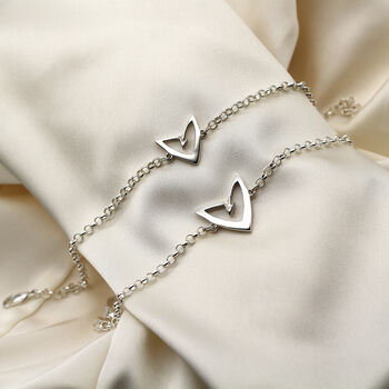 Sterling Silver Dragon Tail Heart Bracelet, 4 of 4