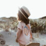 Pink 'Here Comes The Sun' Short Sleeve Summer Romper, thumbnail 4 of 5