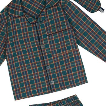 Little Man Boys Pajama Set With Sleep Mask, 2 of 2