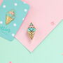 Origami Ice Cream Enamel Pin, thumbnail 1 of 5