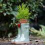 Personalised Green Autumn Garden Welly Planter, thumbnail 1 of 10