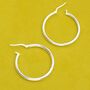Sterling Silver Medium Hoop Earrings, thumbnail 2 of 4