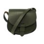 Crossbody Khaki Green Loop Closure Leather Saddle Bag Maya Dark Military Green, thumbnail 2 of 4